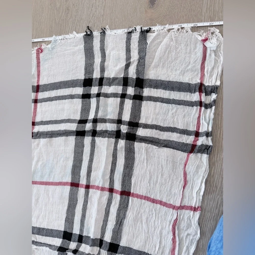 Plaid Fringe Scarf 69*27 100% viscose